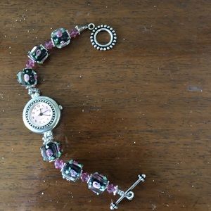 💜Geneva Rose Glass Watch- 695 $40 or $35 w/offer w/offer